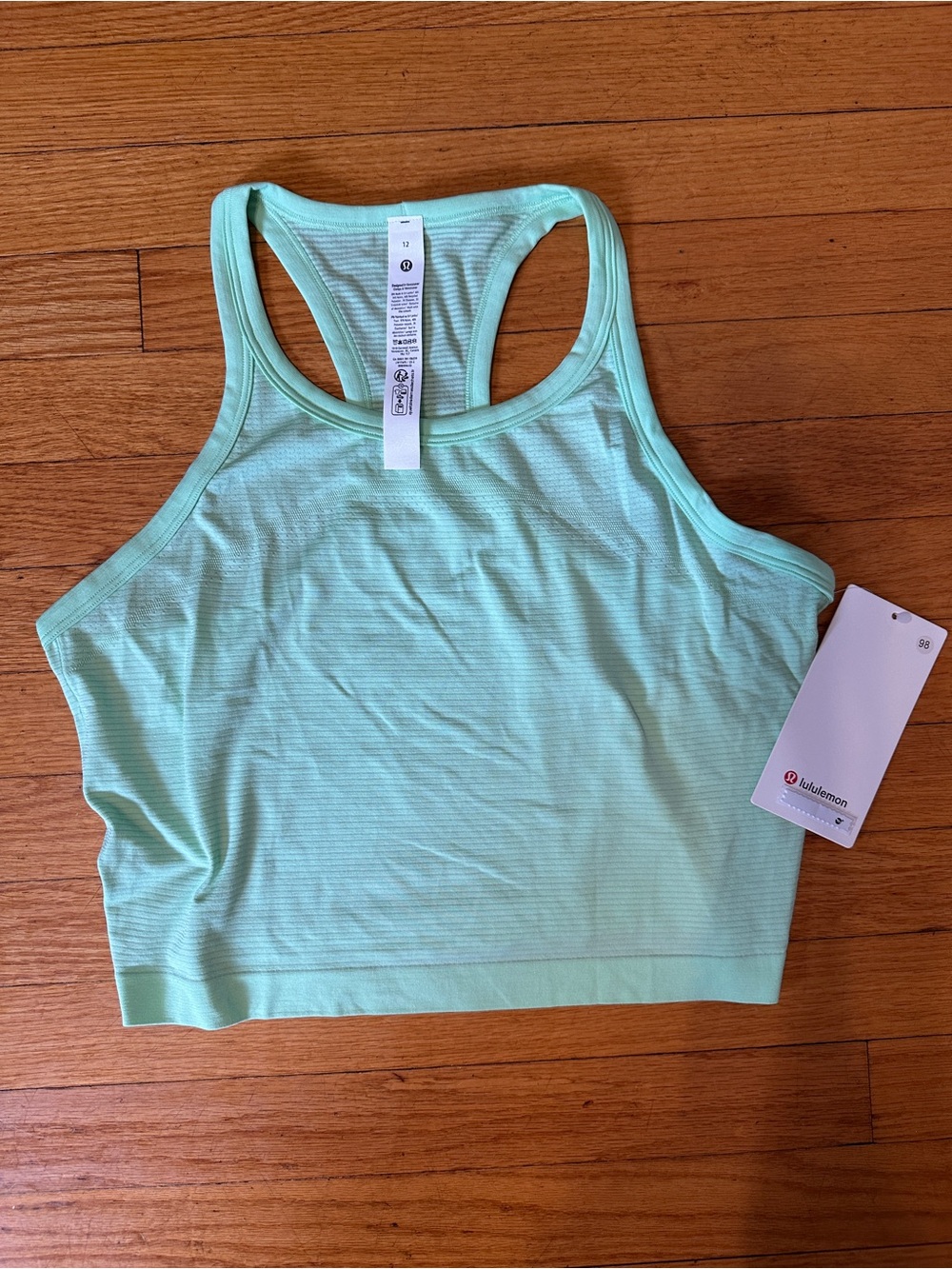Lululemon Swiftly Tech Cropped Racerback Tank Top - Green